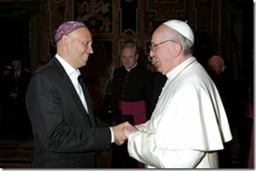 Rabbi Sergio Bergman Argentine claims to have found in the Cardinal Bergoglio his "rabbi" because he always has "listened and advised about his vocation" and helped "find the Jewish roots of Catholicism" during his ministry in Argentina.
